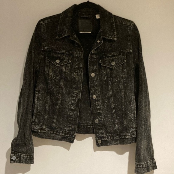 Levi's Jackets & Blazers - LEVIS Premium ‘WILL WORK FOR MAKEUP’ black denim jacket
